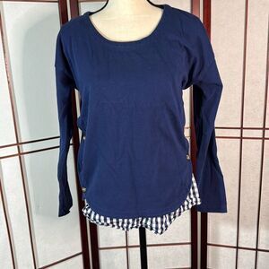 Vineyard Vines blue shirt with plaid built in tank